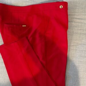 White House Black Market Bold Red Trousers